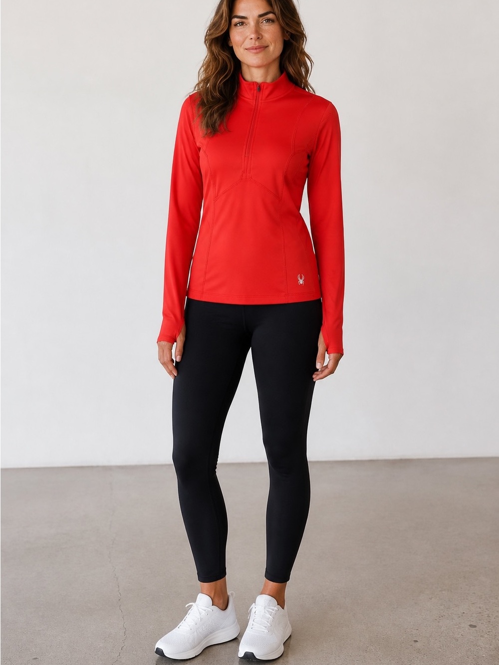 Spyder Orange Half-Zip Performance Top